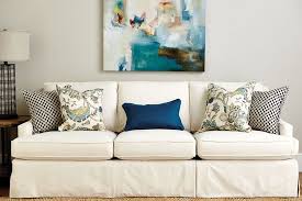 Blue Throw Pillows On An Off White Couch Living Room Pillows Rustic Throw Pillows Decorative Sofa Pillows