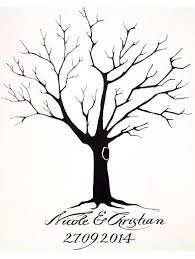 Fingerprint Hochzeitsbaum Unikat 40x40 Baum Hochzeit Fingerabdruck Hochzeit Hochzeitsbaum