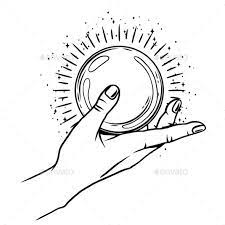 Open Hand With Magic Ball Hand Art Drawing How To Draw Hands Ball Drawing