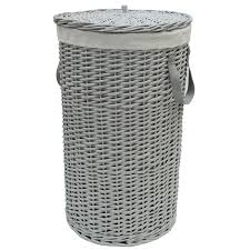 I get the clothes out of the dryer in my basket and carry it to our bedroom. Willow Grey Split Round Laundry Basket