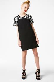 Denim Pinafore Dress Black Magic Dresses Monki Be
