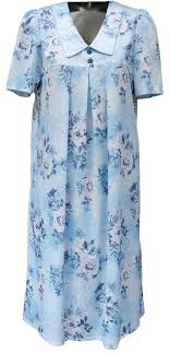 Asos ladies white floral pattern bodycon style dress uk size 16 eur 44. Ladies Smock Dress In Sky Blue White Floral Pattern
