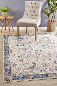 Peacock Ivory Transitional Rug Transitional Rugs Rugs Modern Rugs Blue