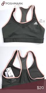 Adidas Racerback Mesh Mix Climalite Sports Bra Brand New With Tag Price Firm Gray Bra Climalite Sports Size M G Sports Bra Adidas Women Bra Brands