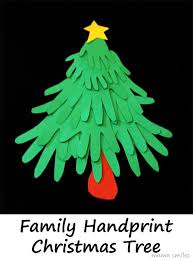 Download Fun Christmas Crafts Family Handprint Christmas Tree PSD Mockup Templates