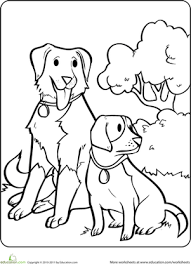 Sitting Dogs Worksheet Education Com Dog Coloring Page Animal Coloring Pages Coloring Pages