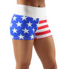 On occasions like independence day, memorial day, and labor day, american flag outfits can be spotted everywhere far and wide. Women S American Flag Fit Shorts Boa