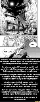 Holy shit, I'm only 29 chapters into Shuumatsu no Valkyrie and two fights  are already