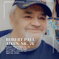 A celebration of life will be held June 10, 2023, at the home of Ray and  Ellen Aiken, 1404 Scott St., Grangeville, Idaho, 1-5 p.m. There will be a  potluck BBQ. Bring