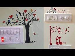 Shrishti Arts Switch Board Wall Art Wall Painting Oil Painting 2 Youtube Wall Paint Designs Creative Wall Painting Wall Art Painting