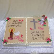 Buchtorte Fur Ein Madchen Kommunion Torte Kommunion Marzipantorte