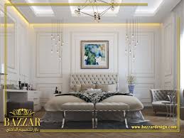 غرفة نوم ماستر نيوكلاسيك بيج وارضيات باركية Masterbedroom Neo Calasic With Barquit Flooring Interiordesign Cl Luxury Interior Classic Bedroom Interior Design