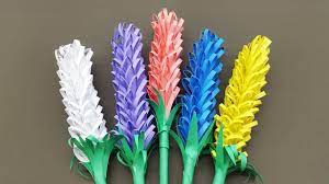 Paper Flowers Lavender Diy Crafts Tutorial For Children Origami Flower Easy Https Youtu Be Mqj9usxklcu Paper Flowers Diy Craft Tutorials Diy Crafts
