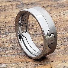 Tungsten Puzzle Ring Two Tone Ring Interlocking Ring Band Ring Couples Ring Mens Promise Ring Women S Band Mens Fashion Ring In 2021 Mens Rings Fashion Sapphire Engagement Ring Blue Puzzle Wedding Rings