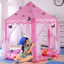 Princess Tentrsmile Kids Baby Play Tent House Large Indoor Playhouse Outdoor Kids Portable Tent Decorate With Butterfly Kids Indoor Play Play Houses Kids Tents