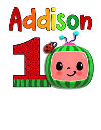 Personalize Customizable Cocomelon First Birthday Shirts Png File Diy Bobo Kids Themed Birthday Parties 1st Birthday Party Themes 2nd Birthday Party For Girl