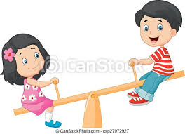 Download seesaw images and photos. Vector Illustration Of Cartoon Kids See Saw Canstock