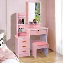 Guidecraft expressions vanity & stool: Guidecraft Pink Vanity Wayfair