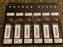 Details About 2015 Oregon State Beavers College Football Season Ticket Stub Strip Sheet Set