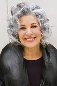 Haircut Wavy Hair Round Face Grey Curly Hair Long Gray Hair Silver Grey Hair