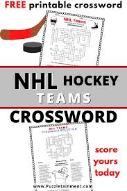 Solve boatload puzzles' 40,000 free online crossword puzzles below. Nhl Hockey Teams Crossword Fun Free Printable Pdf Puzzletainment Publishing