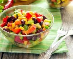 Recette De Salade Mexicaine Aux Poivrons Haricots Rouges Et Mais Recette Salade Mexicaine Haricot Rouge Recette Salade
