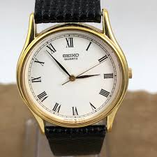 Vintage seiko ladies gold tone quartz watch. Seiko Accessories Vintage Seiko Gold Watch Black 9 In Leather Strap Poshmark