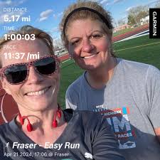 The one that was a last minute track meet up with the lovely Barb Eskuri. I  had an easy run and she wanted to do some speed work so we met this
