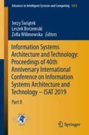 Perfect as the inner lining of footwear. Information Systems Architecture And Technology Proceedings Of 40th Anniversary International Conference On Information Systems Architecture And Technology Isat 2019 Springerlink