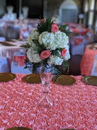 Hydrangeas And Roses From The Bloom Closet Bloom Wedding Table Decorations