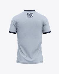 Download Men S Heather V Neck T Shirt Mockup Back View In Apparel Mockups On Yellow Images Object Mockups