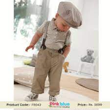 Stylish Designer Two Piece Kids Clothing Set With T Shirt And Trouser