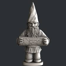 3d Stl Models For Cnc Router Gnome Go Away Etsy Cnc Router Cnc Stl