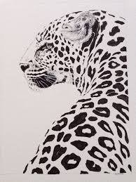 Leopard Ink Drawing Beautiful And Majestic Animal Print On Etsy 15 00 Cat Art Animal Drawings Art
