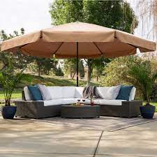 Table or freestanding outdoor umbrellas feature a straight pole and a sturdy weighted base that allows the umbrella to stand. Best Outdoor Umbrellas 2020 Popsugar Home