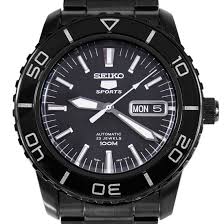 Seiko 5 Sports Automatic Black Mens Dive Watch Snzh59k1