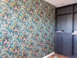 Papier Peint Vinyle Sur Intisse Motif Jungle Nocturne Vert Leroy Merlin Papier Peint Papier Peint Vinyle Papier Peint Jungle