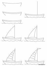 Yachtdrawing Zeichnen Anleitung Segelboot Zeichnung Malen Und Zeichnen