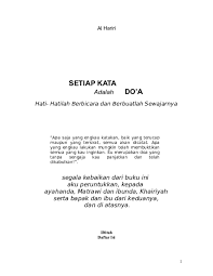 Sebab, mendoakan jelek pada saudara kita itu tidak ada manfaatnya. Doc Doa 1 Lana Bastian Academia Edu