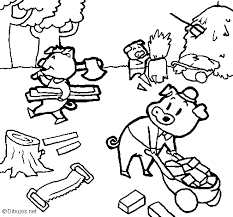 Desenho De Os Tres Porquinhos 1 Para Colorir Colorir Com