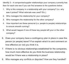 Relationship questions to make your connection with each other stronger: Solved Identify 3 4 Companies Supplier Relationships Your Chegg Com