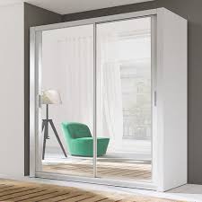 Pas besoin de choisir, vous pouvez faire les deux. Armoire Portes Coulissantes Ordu 150 Cm Blanc Avec Miroir Cdiscount Maison