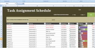 Task Assignment Scheduling Project Management Templates Scheduling Tools Excel Templates