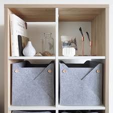Storage Bin With Buttons Storage Box Organizer Etsy Felted Storage Storage Baskets Storage Boxes