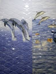 Shapes tiles by dune ceramica. Dolphin Bathroom Tiles Fish Design
