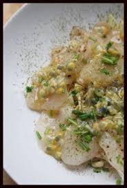 Carpaccio De Noix De St Jacques Aux Fruits De La Passion Beau A La Louche Carpaccio Saint Jacques Fruit De La Passion Alimentation