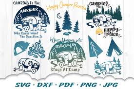 Download Happy Camper Svg Bundle Camping Svg Dxf Cut Files 668302 Cut Files Design Bundles