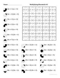 Multiplying Binomials Color Worksheet 3 Color Worksheets Worksheets Quadratics