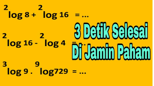 Oleh karena itu, apabila operasi logaritma memiliki nilai basis 10 maka nilai basis pada operasi logaritma tidak perlu dituliskan dan menjadi log b = c. Logaritma Penjumlahan Pengurangan Perkalian Logaritma Soal Dan Pembahasan Logaritma Youtube