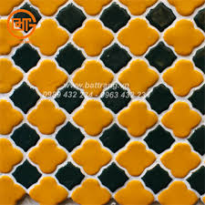 Sứ Bát Tràng Group - Gạch mosaic thủy tinh màu xanh màu vàng 12